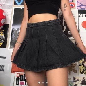 Black Denim Skirt